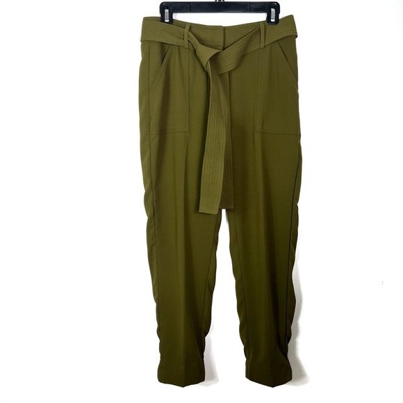 J. Crew Pants - J.Crew Pleat Front Easy Pant 365 Crepe Belted Olive Green